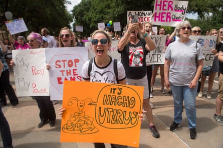 a women with a sign