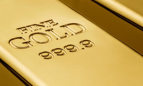 A close up of gold bars.