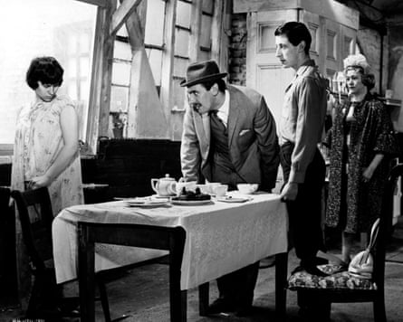 Rita Tushingham, far left, with Robert Stephens, Murray Melvin and Dora Bryan in the 1961 film version of A Taste of Honey.