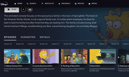 Screenshot from Disney+ in Hong Kong shows episode two of The Simpsons’ latest series missing