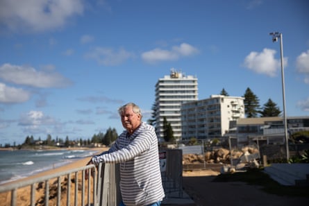 Collaroy resident Bob Orth. A private seawall has been built to protect a section of 10 homes from erosion on Sydney’s northern beaches