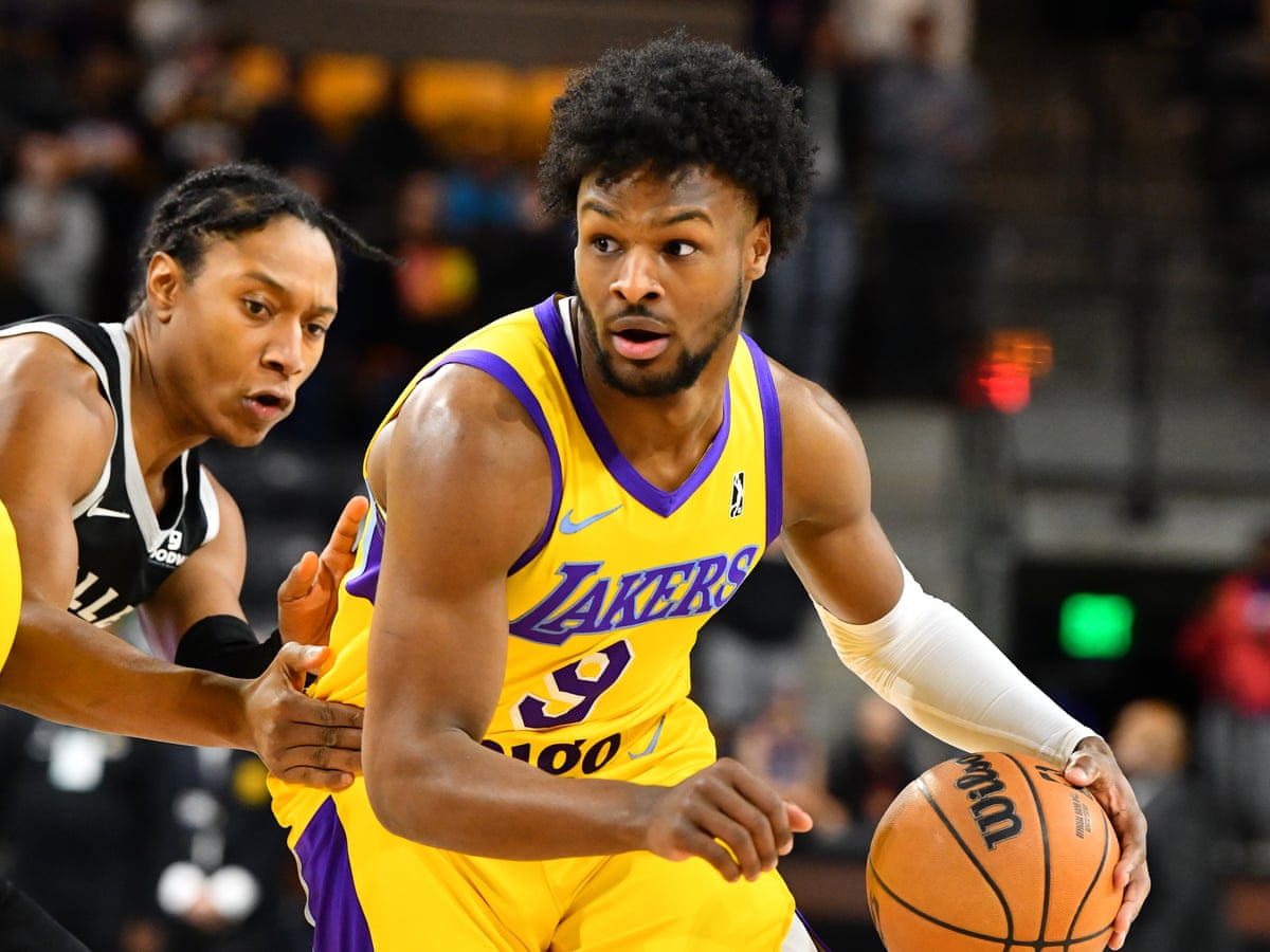 Bronny James' 30-point night nearly doubles career high in South Bay Lakers win | Basketball | The Guardian