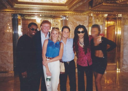 Posing with Puff Daddy and Lenny Kravitz at Trump Tower.