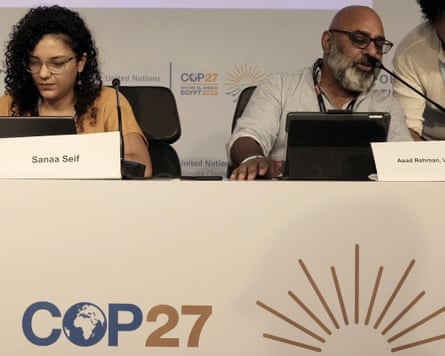 Rehman at a press conference