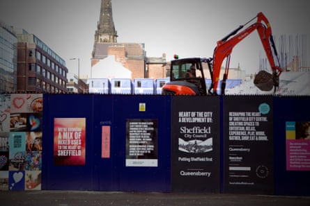 New building projects in Sheffield city centre.