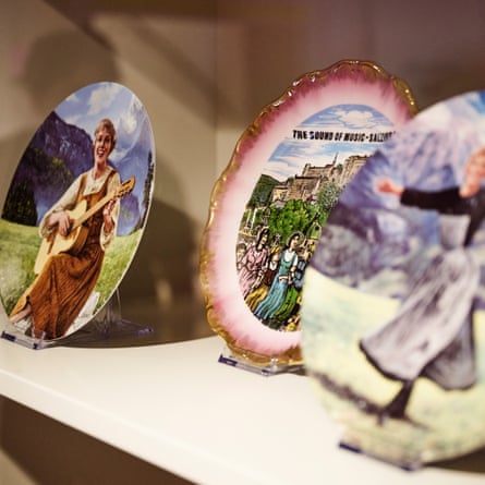 Three decorative plates with Julie Andrews as Maria von Trapp
