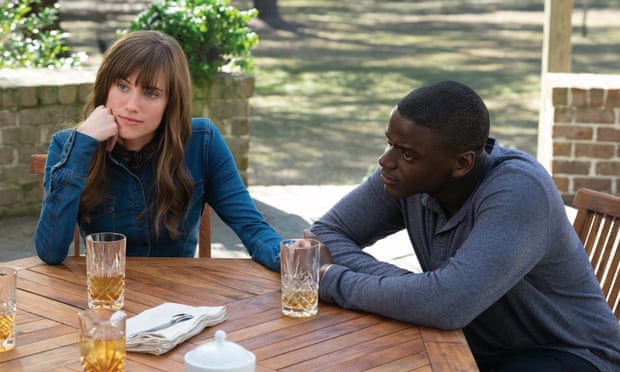 Daniel Kaluuya and Allison Williams as Chris and Rose in Get Out.