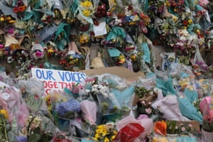 The Sarah Everard memorial on Clapham Common