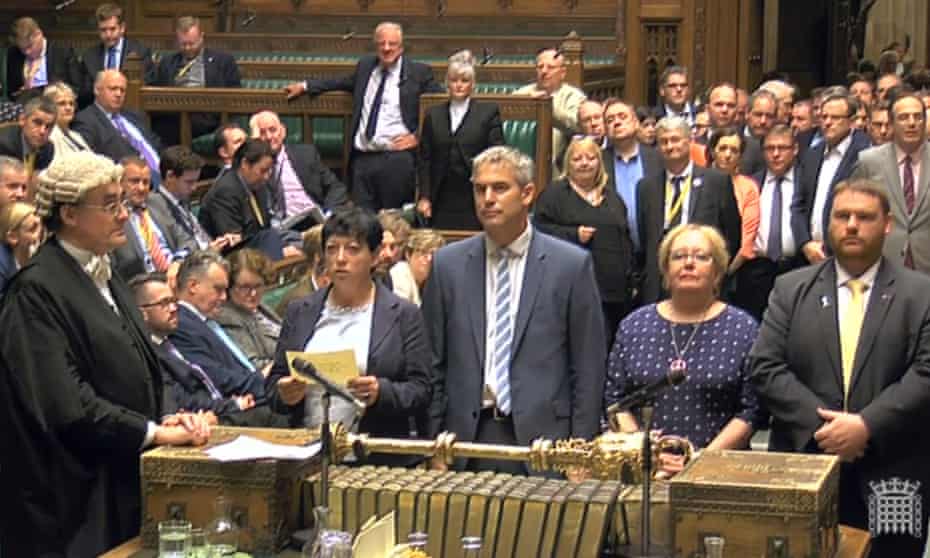 MPs deliver the result of the Commons vote on whether to replace the Trident weapons system.
