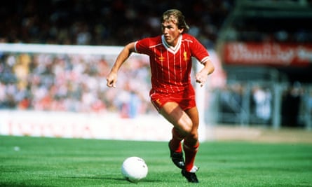 Kenny Dalglish playing for Liverpool in the 1982 Charity Shield.