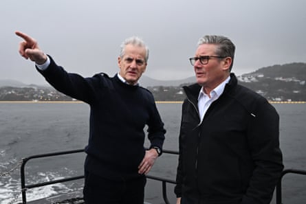 Starmer with the Norwegian prime minister, Jonas Gahr Store