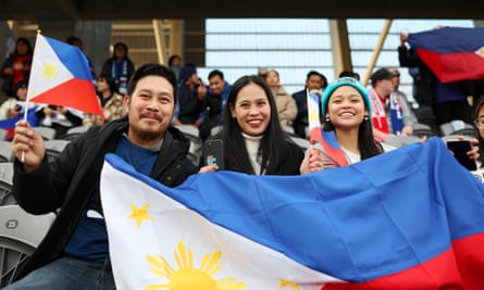 Philippines fans show their support at their team’s opener against Switzerland