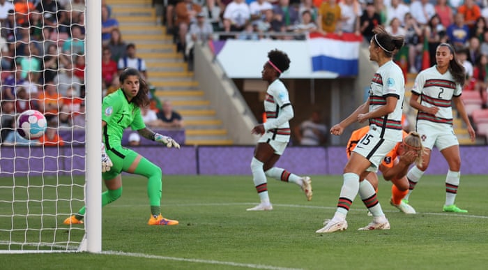 Stefanie van der Gragt of the Netherlands scores her second goal