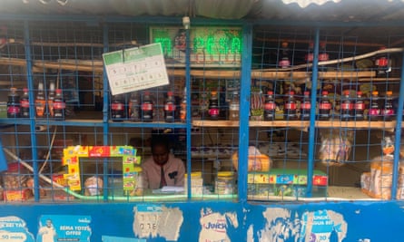 A roadside kiosk run by Lucy Mwendwa in Nairobi.