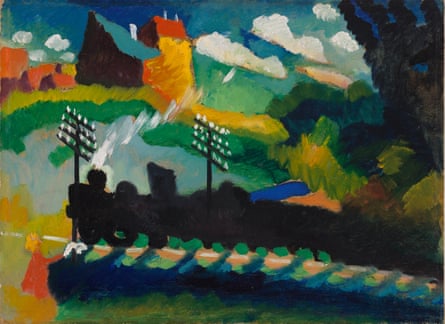 Murnau – View with Railway and Castle, 1909 by Wassily Kandinsky.