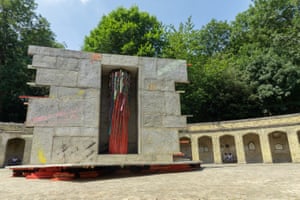Act, 2021, an installation at Highgate Cemetery, London. The sedate graveyard, full of classical colonnades, was given an injection of colour and fun by art’s great late starter
