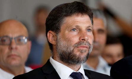 Bezalel Smotrich wears a black suit