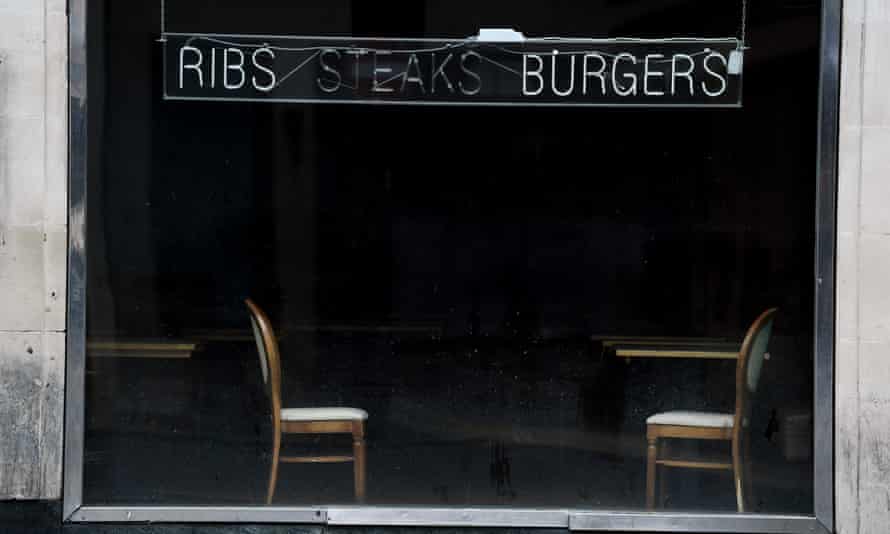 A central-London restaurant during lockdown in November 2020.