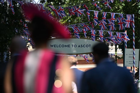 Racegoers attend the Royal Ascot meeting.