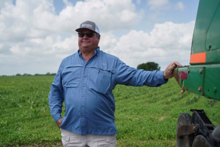 man standing in a field