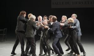a scene from joel pommerat's play ca ira fin de louis at the theatre des amandiers in nanterre