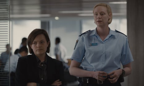It’s a miracle she’s still allowed to investigate the bad guys … Elisabeth Moss as Robin and Gwendoline Christie as Miranda in Top of the Lake: China Girl.