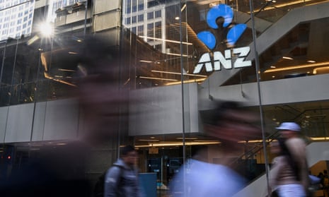People walk past an ANZ Bank in Sydney’s CBD.