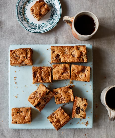 Thomasina Miers’ blondies with dates and chocolate.