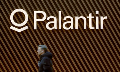Logo of Palantir Technologies, in Davos, Switzerland