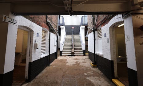 … past the facilities and up the stairs …