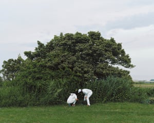 Lydd Cricket Club. Searching for the lost ball.