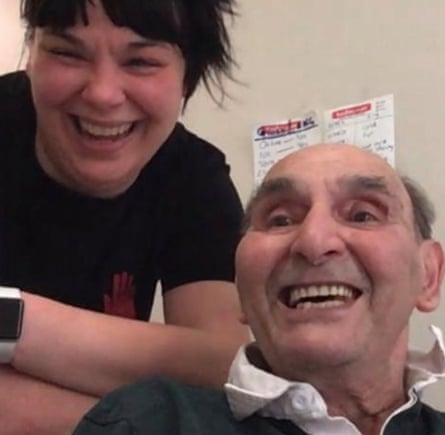 Amanda Miha and her father