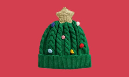 Festive Christmas-tree hat