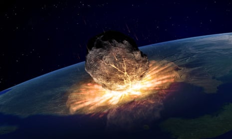 The asteroid was large enough to kill off three-quarters of the life on earth.