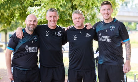 Grand McCann (second right) and his Doncaster colleagues currently top the Prostate United fundraising leaderboard, with almost £30,000 raised.