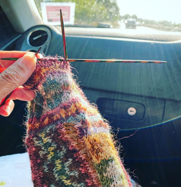 Becki knitting