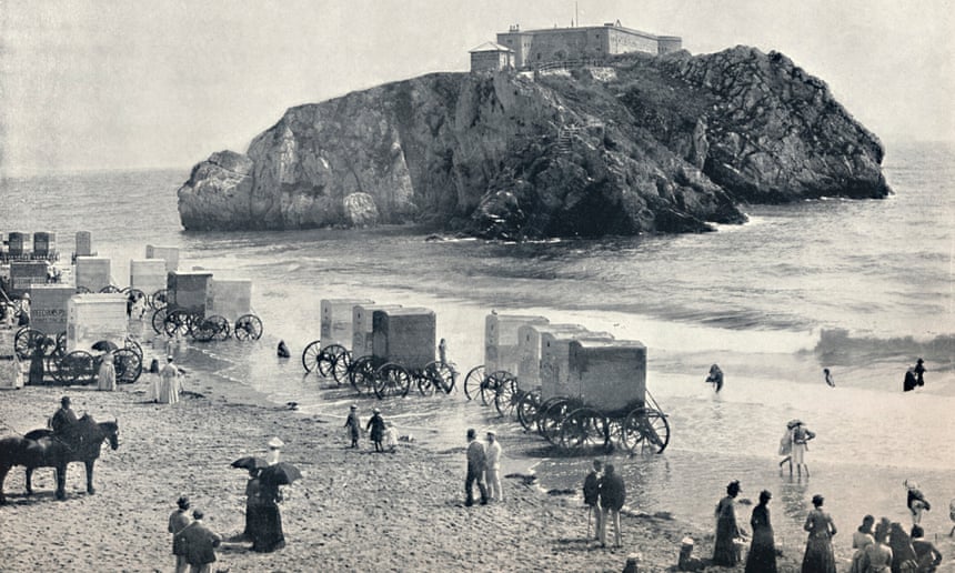 Tenby in 1895 … sea-bathing, an upper-class health fad, inspired the first seaside resorts.