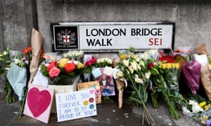 Floral tributes to the victims of the London Bridge terror attack. Credit: Photo by James Veysey/Rex/Shutterstock