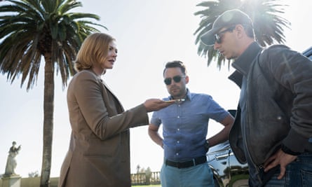 Sarah Snook, Kieran Culkin and Strong as Shiv, Roman and Kendall Roy.