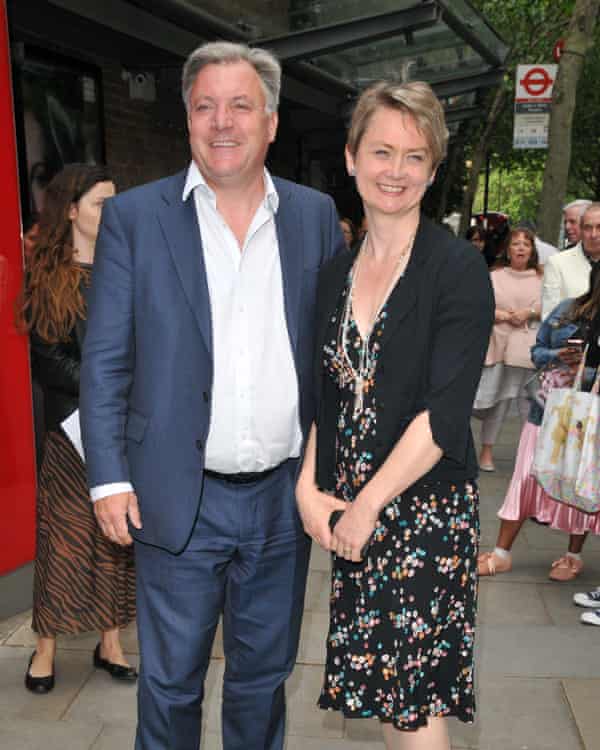 ‘She’s like a snail, you can see wherever she’s been’: Ed Balls with his wife Yvette Cooper.
