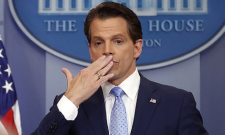 Anthony Scaramucci raised his hand to his lips and air-kissed the press corps after he finished taking questions Friday.