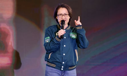 Taiwan’s Democratic Progressive Party vice-presidential candidate Hsiao Bi-khim at a campaign rally in Taipei last month.