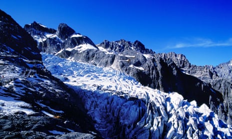 The Mingyong glacier at the foot of Khawa Karpo.