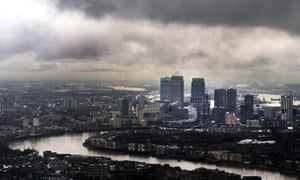 Storm clouds over Canary Wharf