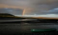 A rainbow touches down on the Kokalik River, in extreme north western Alaska, winds its way through the national petroleum reserve.