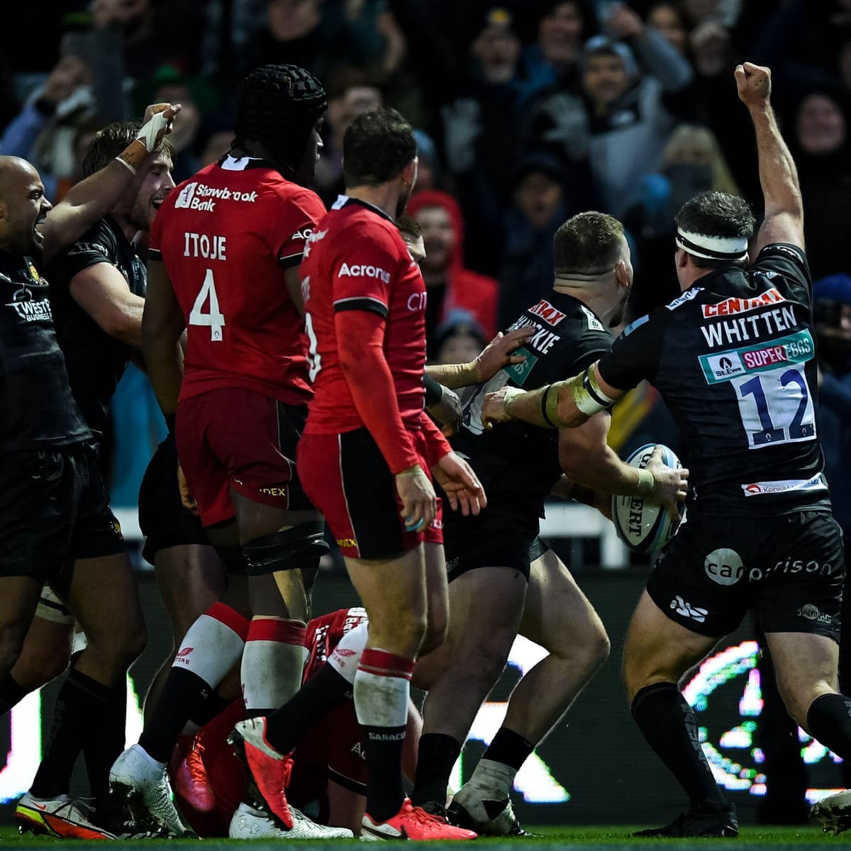 exeter win another saracens grudge match as rivals pay for ill discipline premiership the guardian exeter win another saracens grudge match as rivals pay for ill discipline premiership the guardian