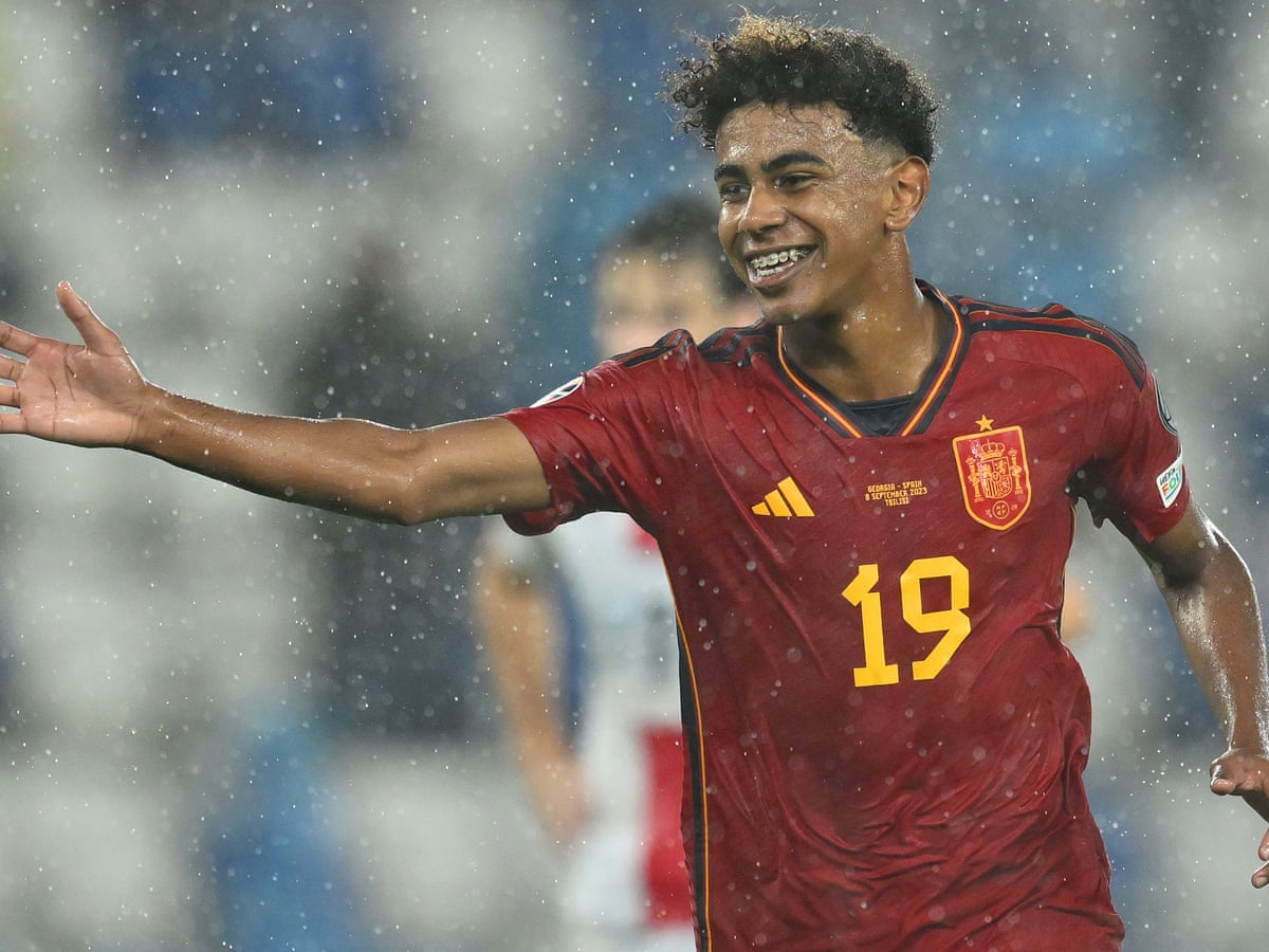 Lamine Yamal becomes youngest Spain player – and scorer – in rout of Georgia | Euro 2024 qualifying | The Guardian