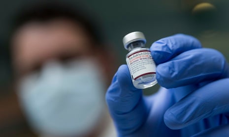 A vial of Pfizer’s Covid vaccine for children six month to five years is seen in Queens, New York. 