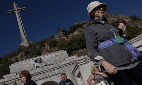 Tourists visit the Valley of the Fallen mausoleum, where Francisco Franco is buried, on 24 September. 