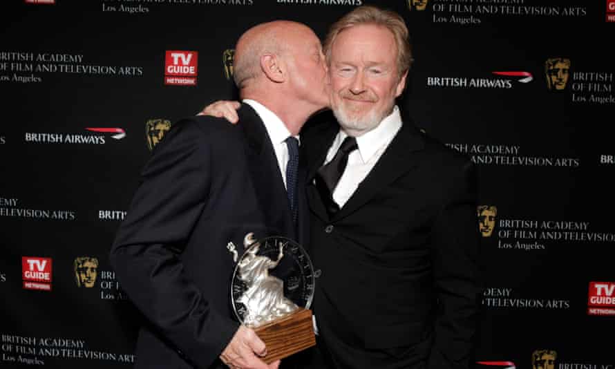 Ridley Scott, right, with his brother Tony, at the Britannia awards, 2010.